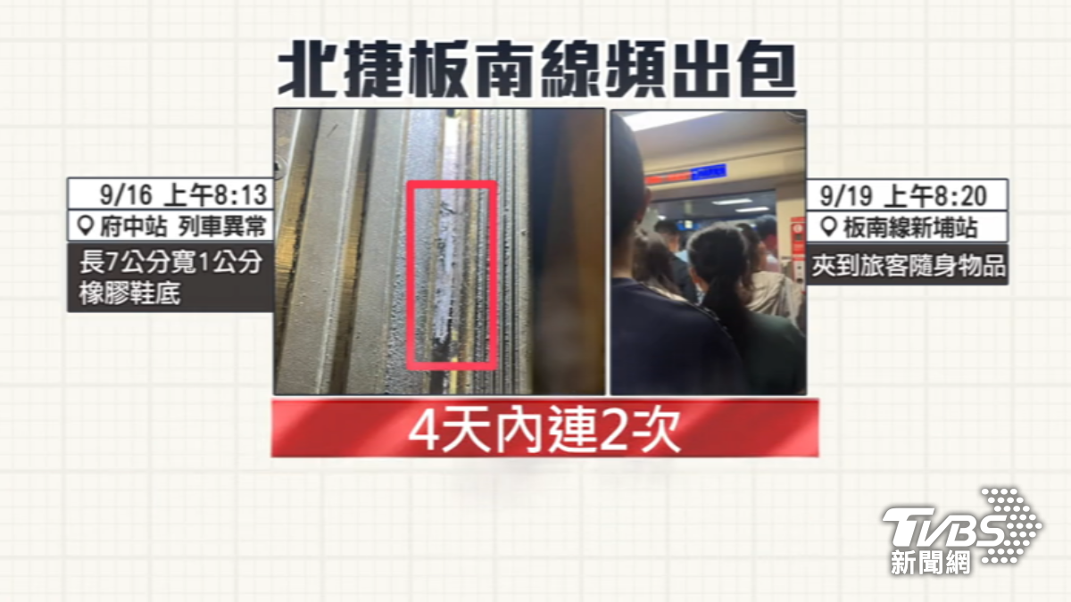 北捷板南線4天內連兩次異常。(圖/ TVBS)