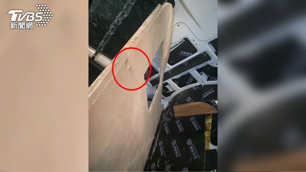  露營車改裝變「釘子穿車」！台中徐男遭控詐騙30人逾百萬。(圖／TVBS)