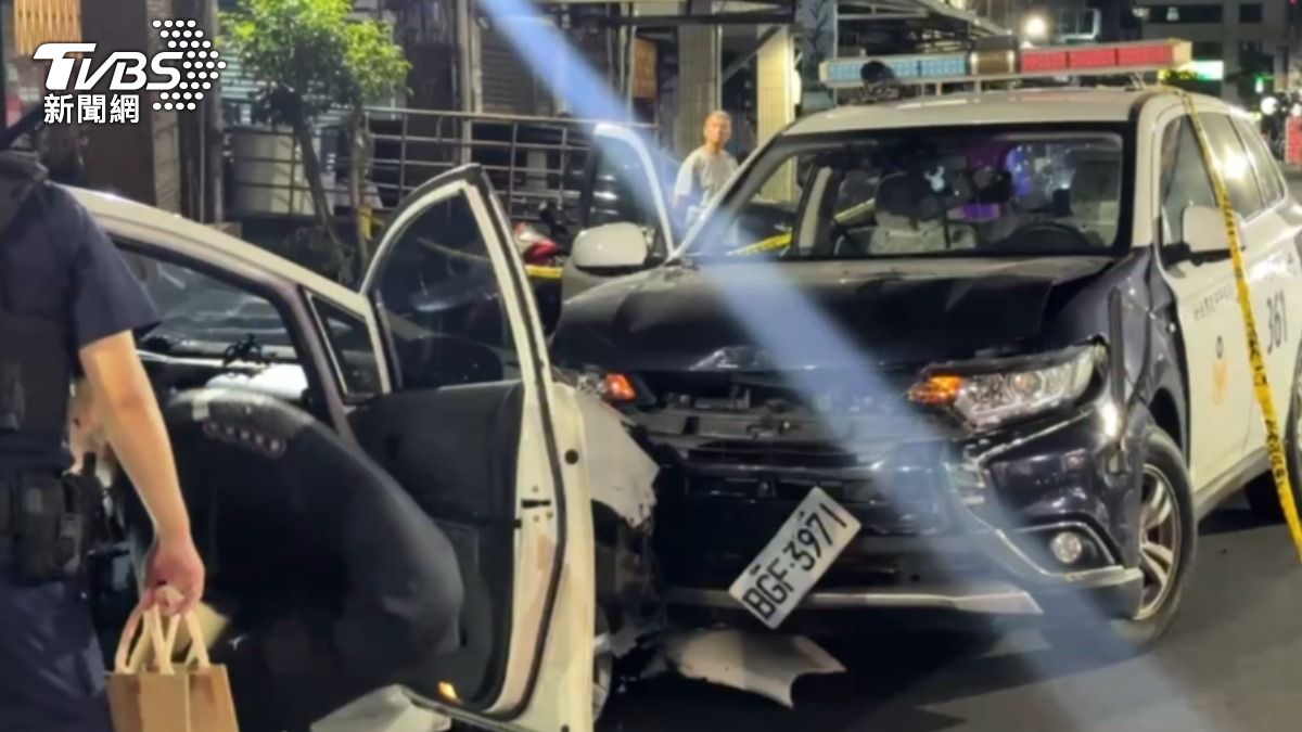 三重深夜槍響!車手拒檢逃逸猛撞8車 警開22槍包抄壓制