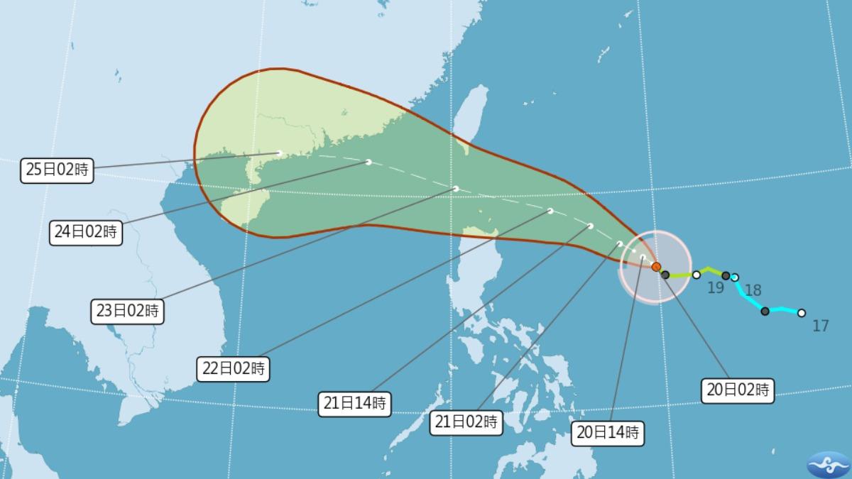 天氣/樺加沙最快明海警!專家估下週一暴風圈觸陸「3縣市」