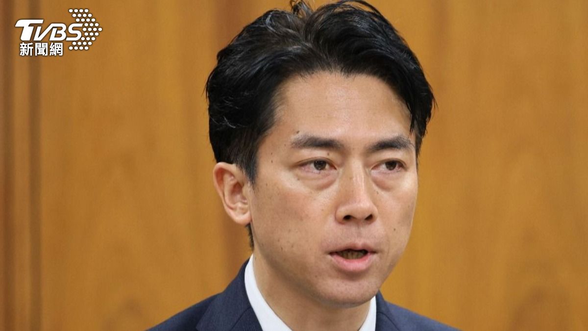 日本農林水產大臣小泉進次郎宣布參選自民黨總裁。(圖/達志影像美聯社)