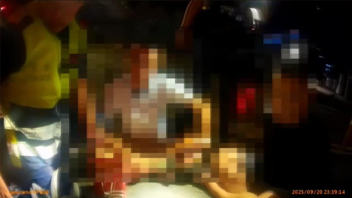 21歲男載友人遭警攔查！開窗飄出濃濃「K味」。(圖／翻攝社會事新聞影音)