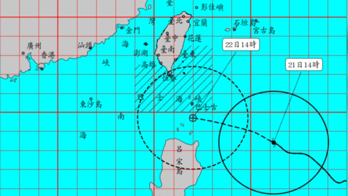 快訊／強颱樺加沙17點30分發陸警！強度再增強　東南部防豪雨