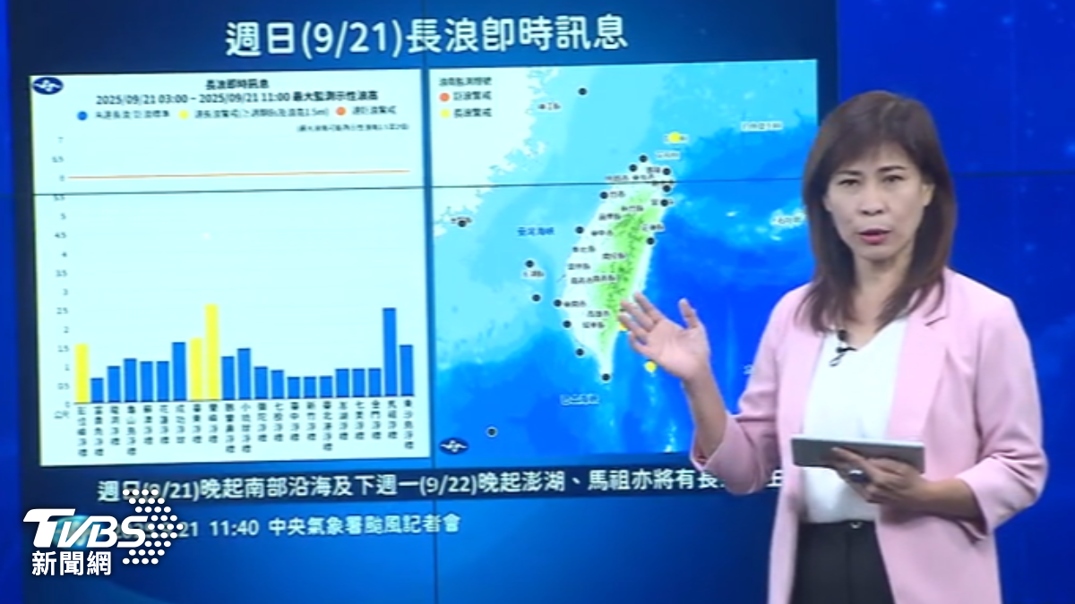 樺加沙增強為強烈颱風。(圖/TVBS)