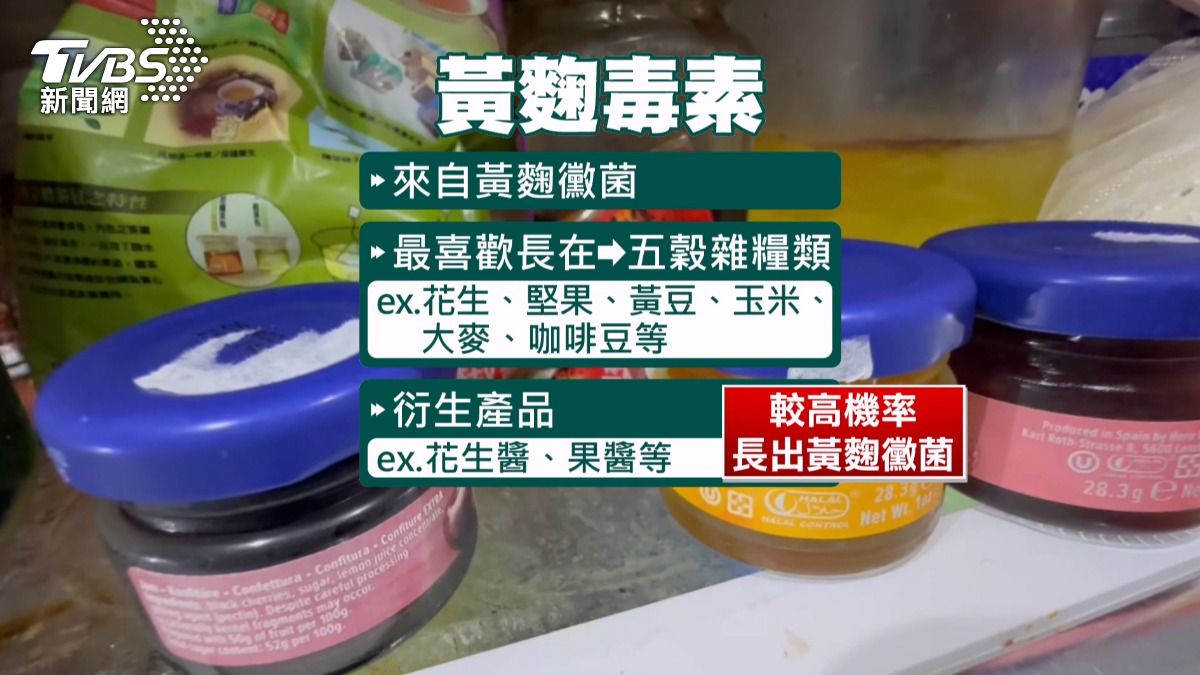 黃麴毒素來自於黃麴黴菌,這種黴菌最喜歡生長在五穀雜糧類食物上。(圖/TVBS)