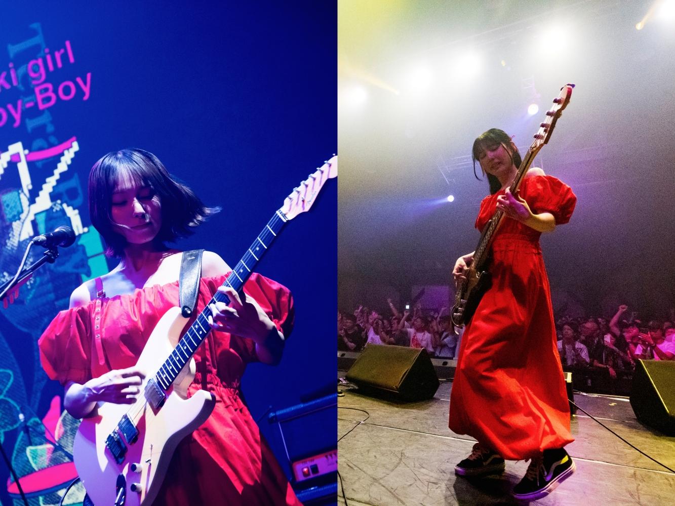 吉他手MAMI(左)、貝斯手TOMOMI。(圖/JON…提供)