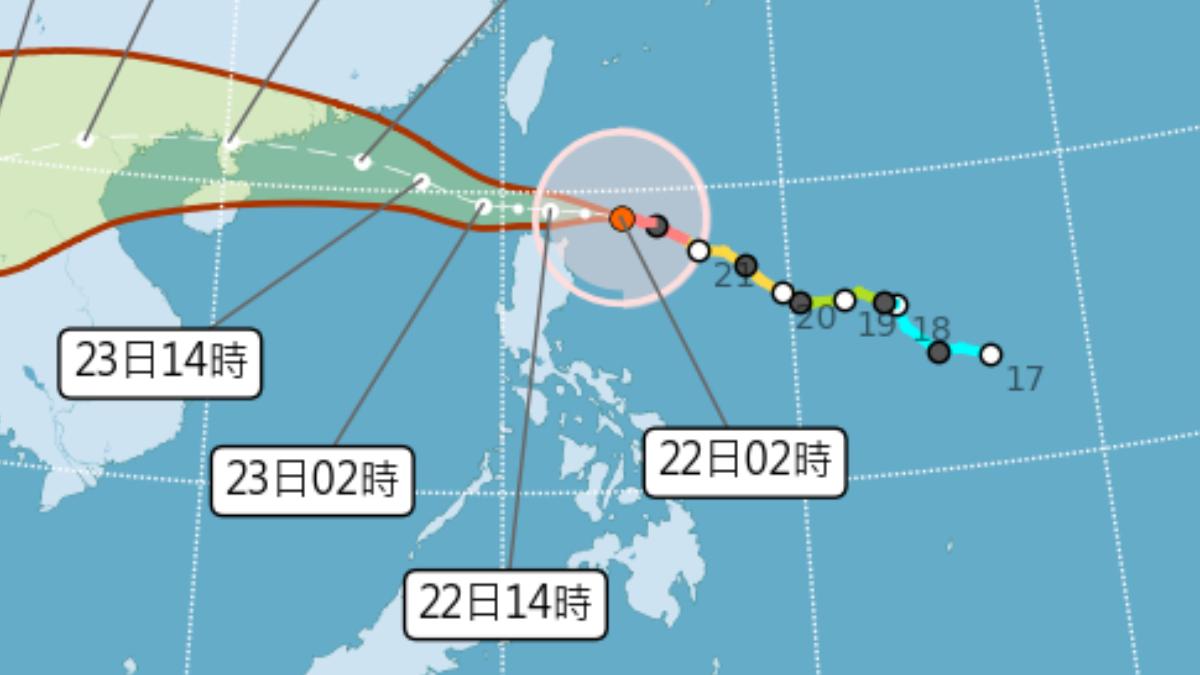 強颱樺加沙近中心風速達每秒58公尺　暴風圈有擴大趨勢