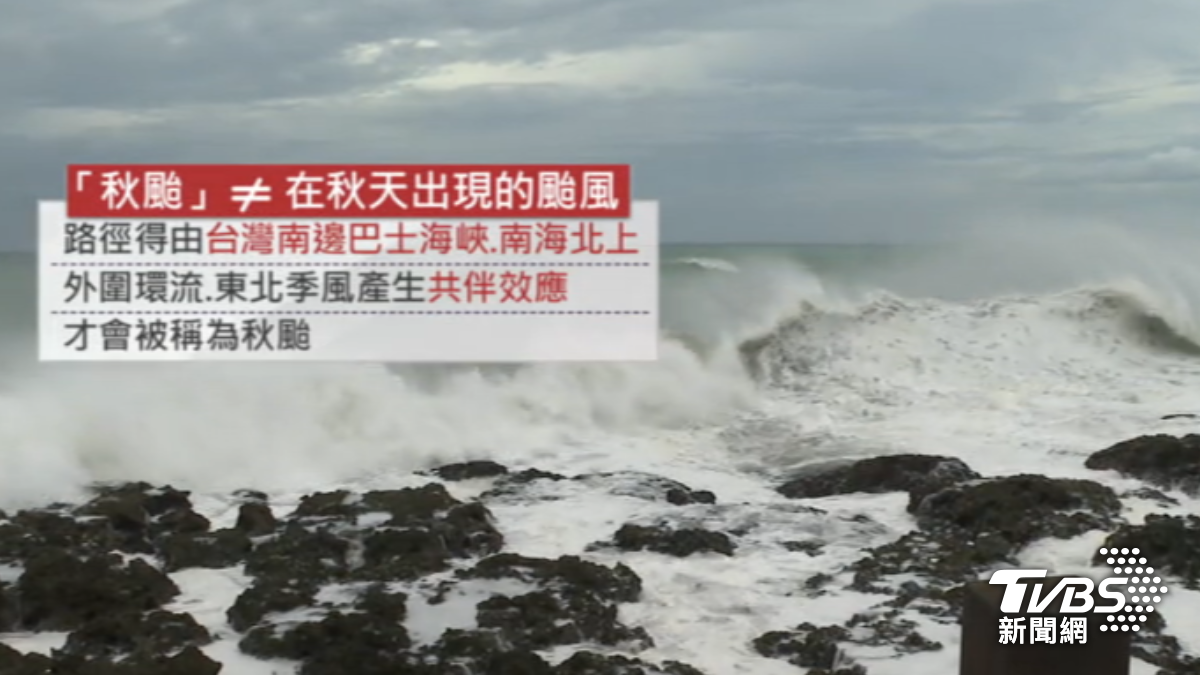 「樺加沙」秋颱猛，共伴效應恐釀豪雨成災。（圖／TVBS）