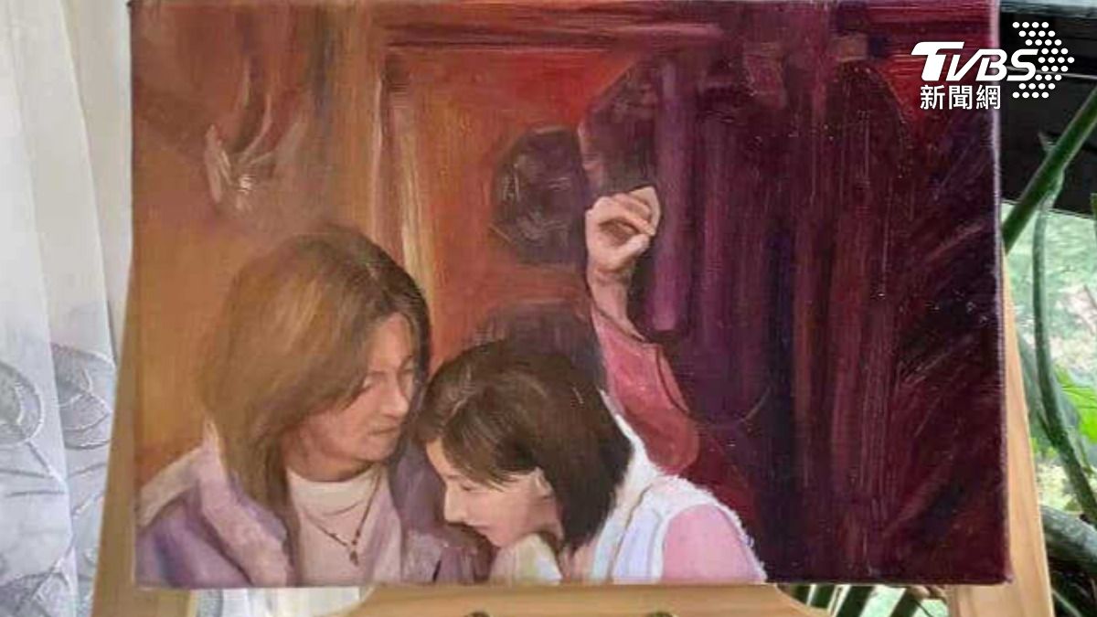 芳瑜花了17天繪製電影《他年她日》油畫作品。（圖／許光漢越南粉絲團提供，請勿翻拍）