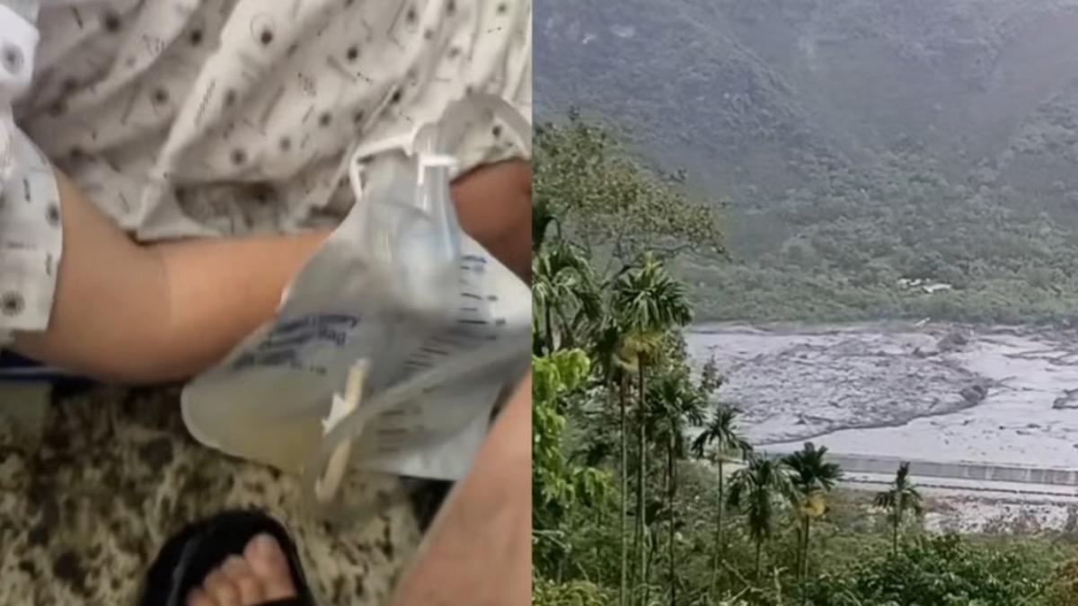 網友在社群媒體上求助,因堰塞湖災情導致一家受困,且爸爸氣切等待救援中,所幸今日已獲救。(圖/翻攝Threads」)