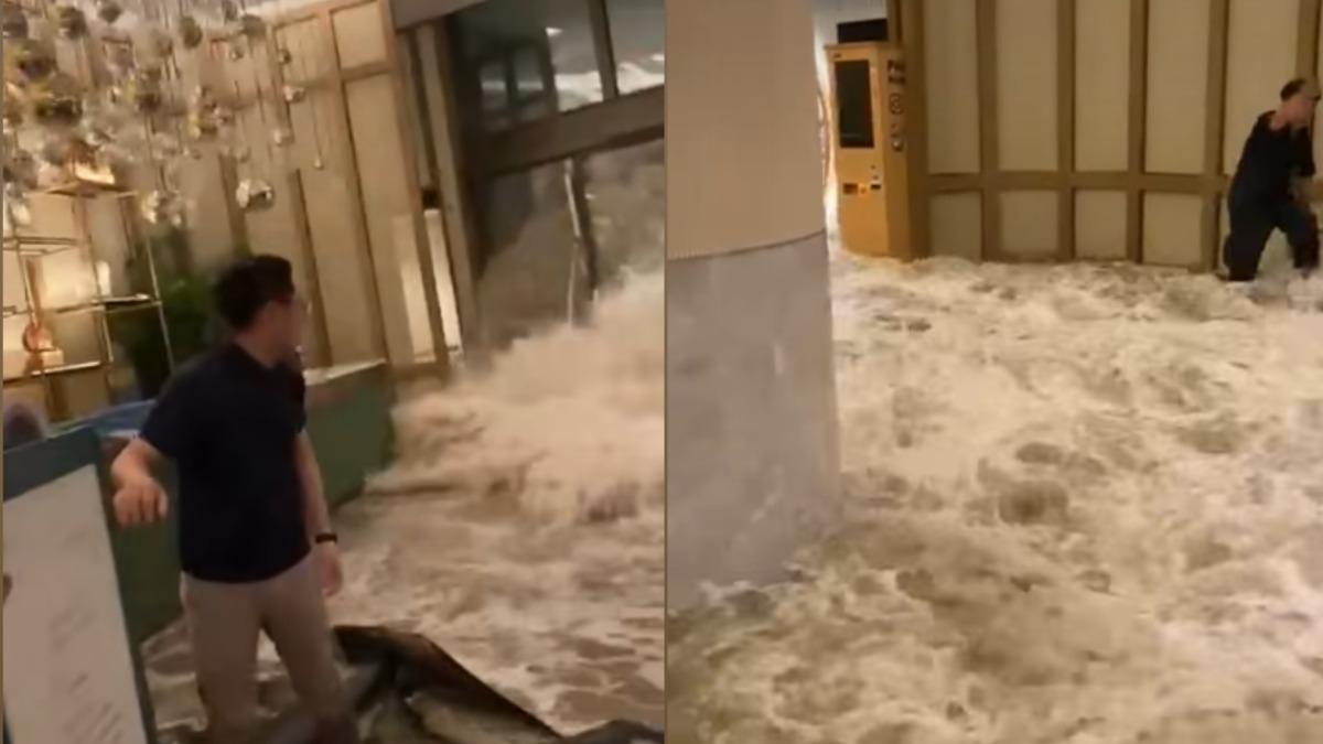 樺加沙逼近香港!海水沖爆飯店大門畫面曝 網嚇:怕到不敢睡