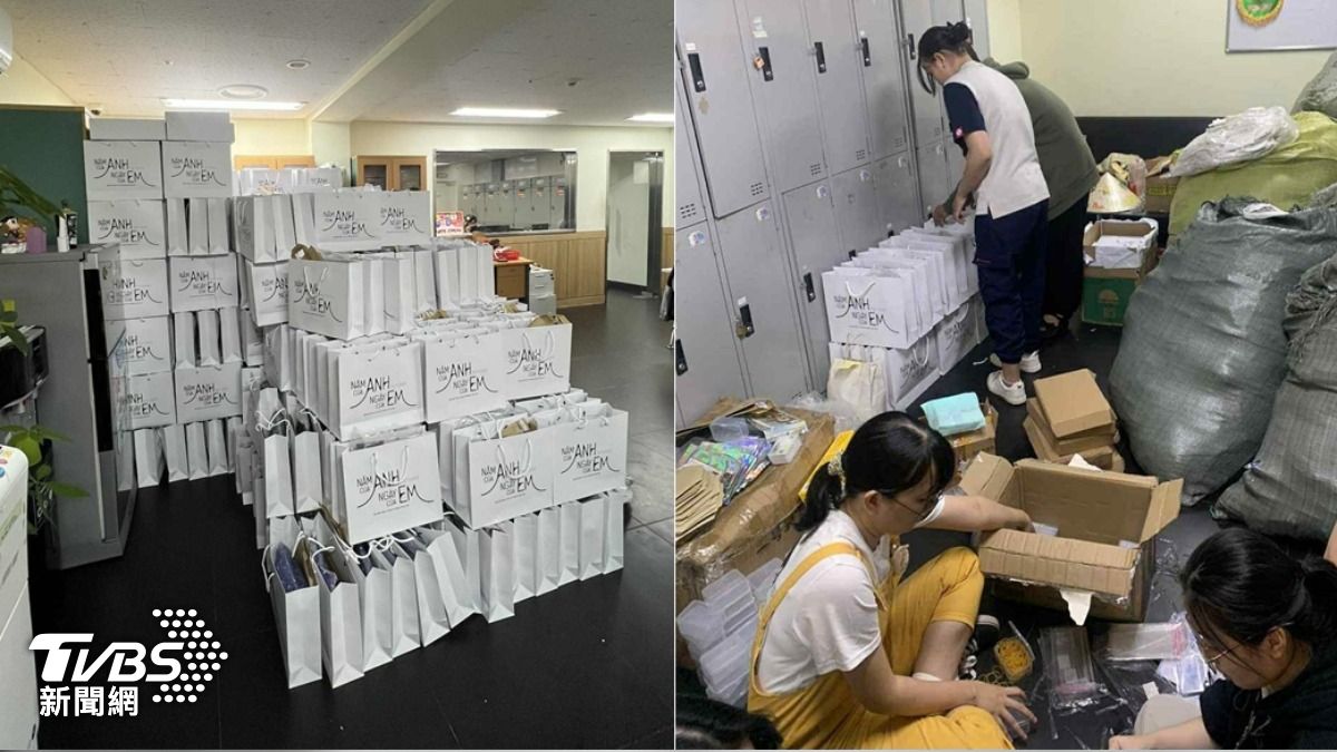 越南粉絲用心準備禮物迎接許光漢。(圖/許光漢越南粉絲團提供)