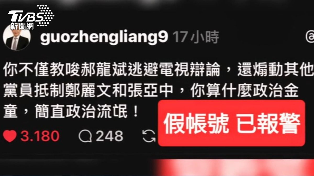 假郭正亮,攻擊趙少康是「政治流氓」。(圖/TVBS)