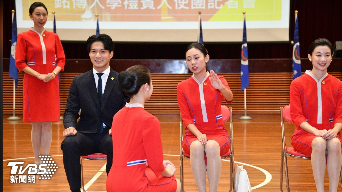 銘傳國慶禮賓配合時事增訓練。（圖／胡瑞麒攝）