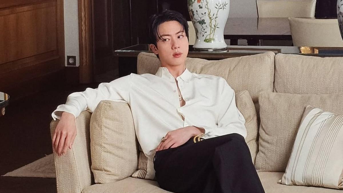 BTS JIN現身米蘭時裝周超帥。(圖/翻攝JIN IG)