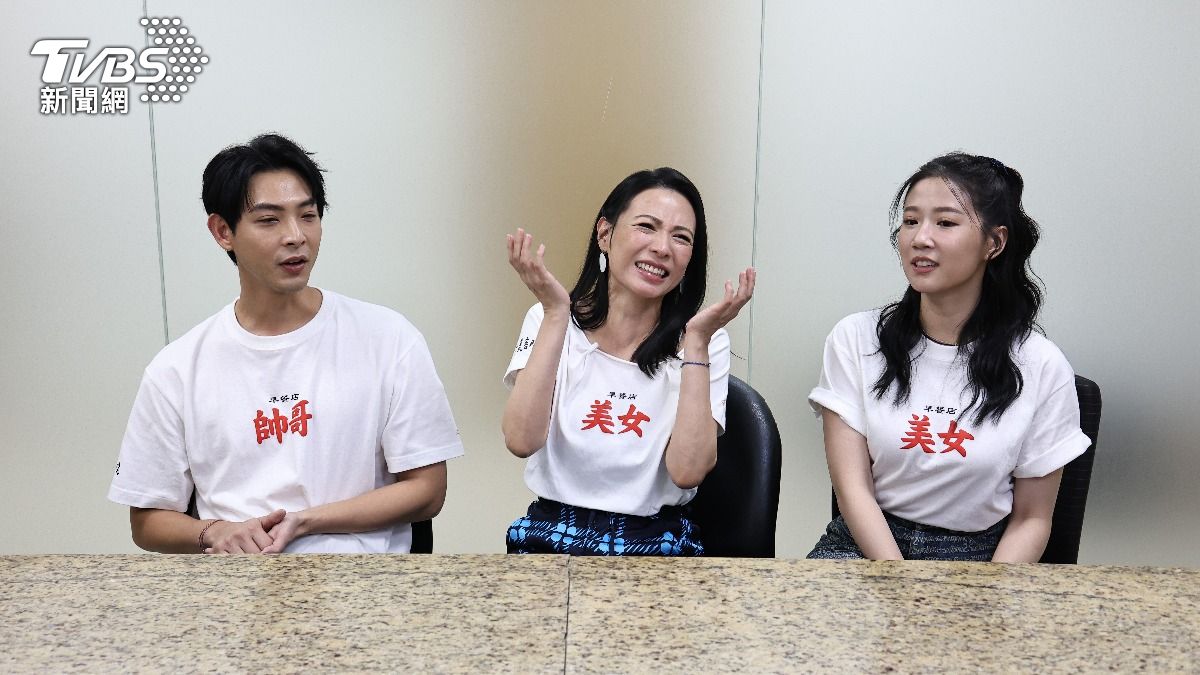 連晨翔、陳孝萱和方志友談拍戲趣事。(圖/張哲鳴攝)