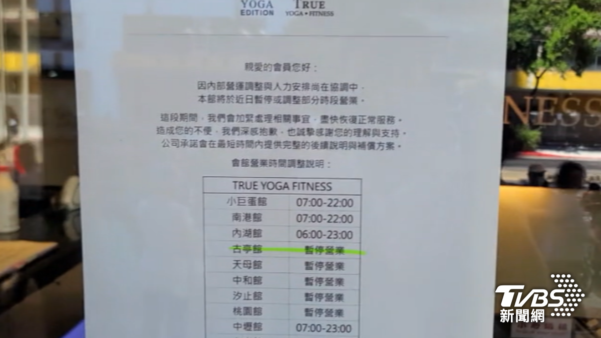 全真瑜珈再度開門。（圖／TVBS）