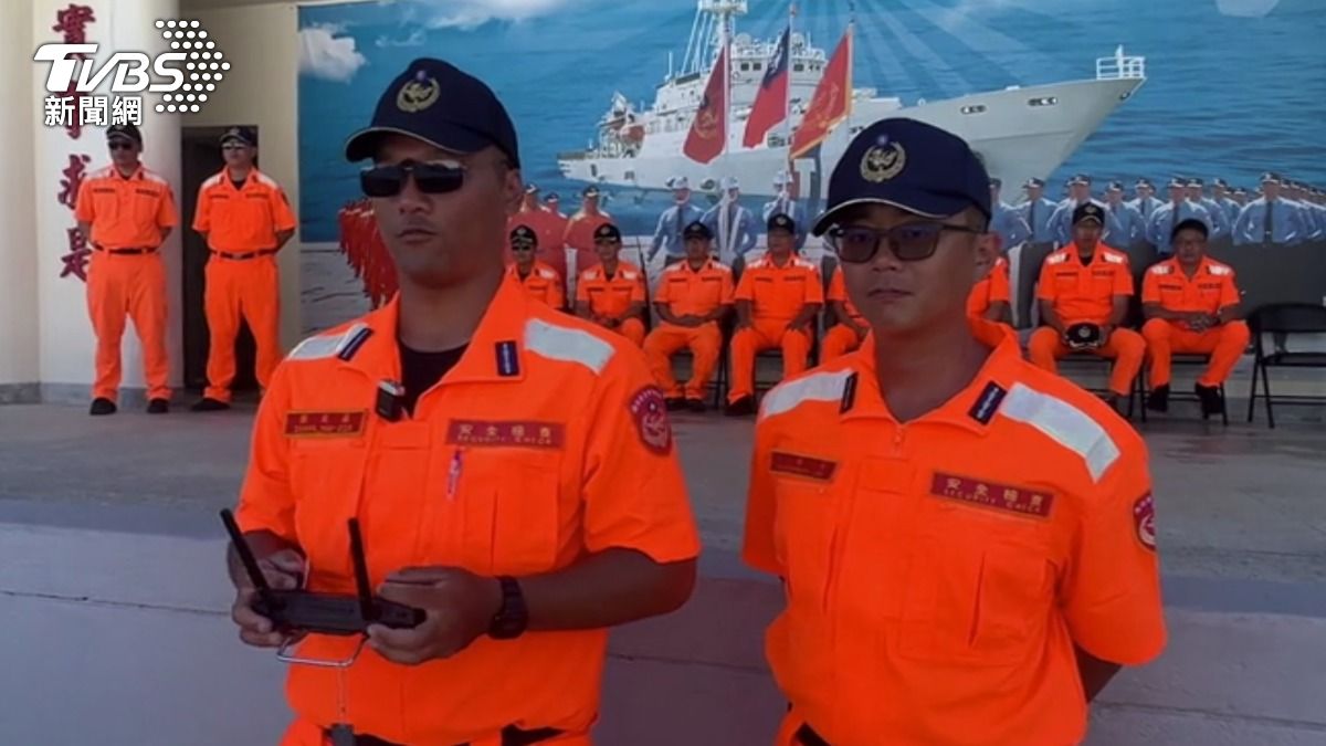 海巡署金馬澎分署自主訓練考無人機證照。(圖/TVBS)