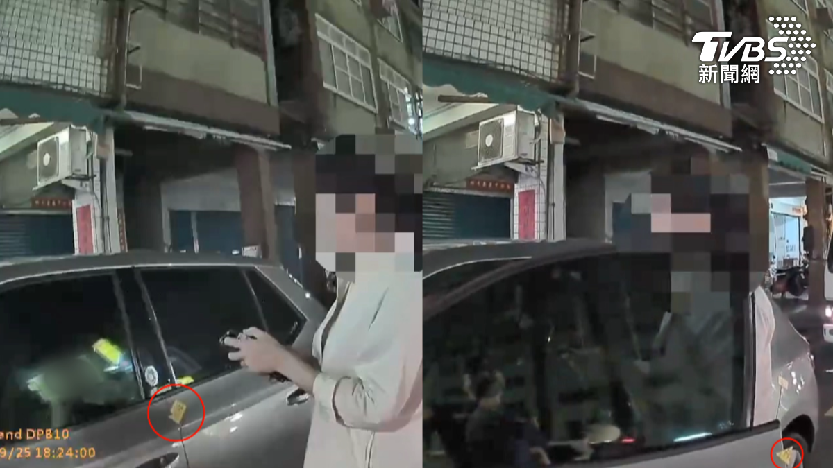 不滿員警當眾用嘲笑的口吻,當下因為車子要被拖走太緊張,直接打開已經貼上封條的車門(圖/TVBS)