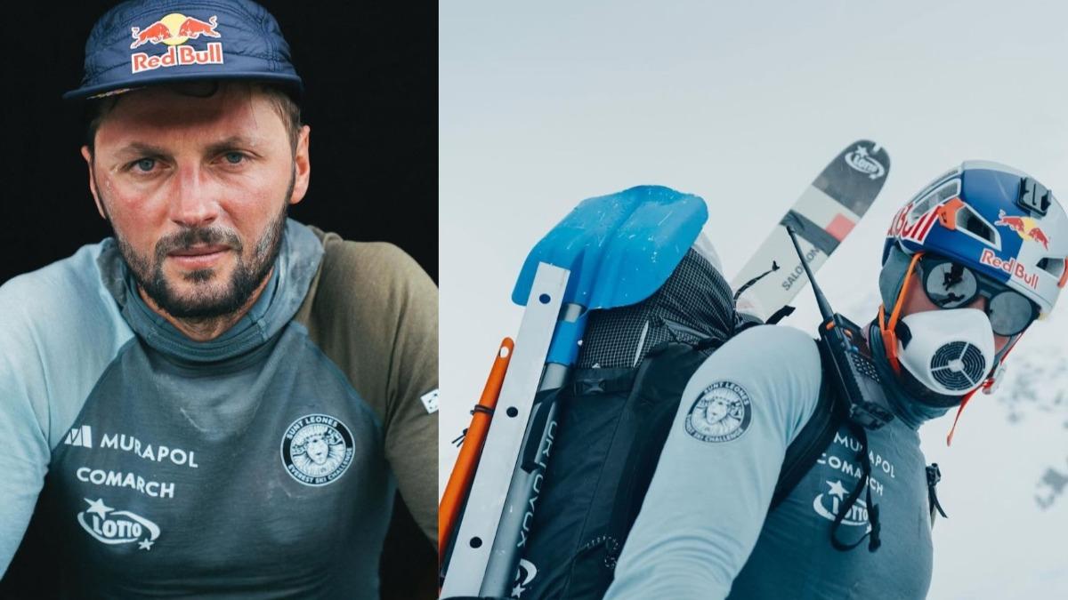 波蘭運動員巴吉爾創造歷史,成為有史以來第一個不借助輔助氧氣瓶完成攀登聖母峰並滑雪下山到大本營的人。(圖/翻攝自巴吉爾IG)