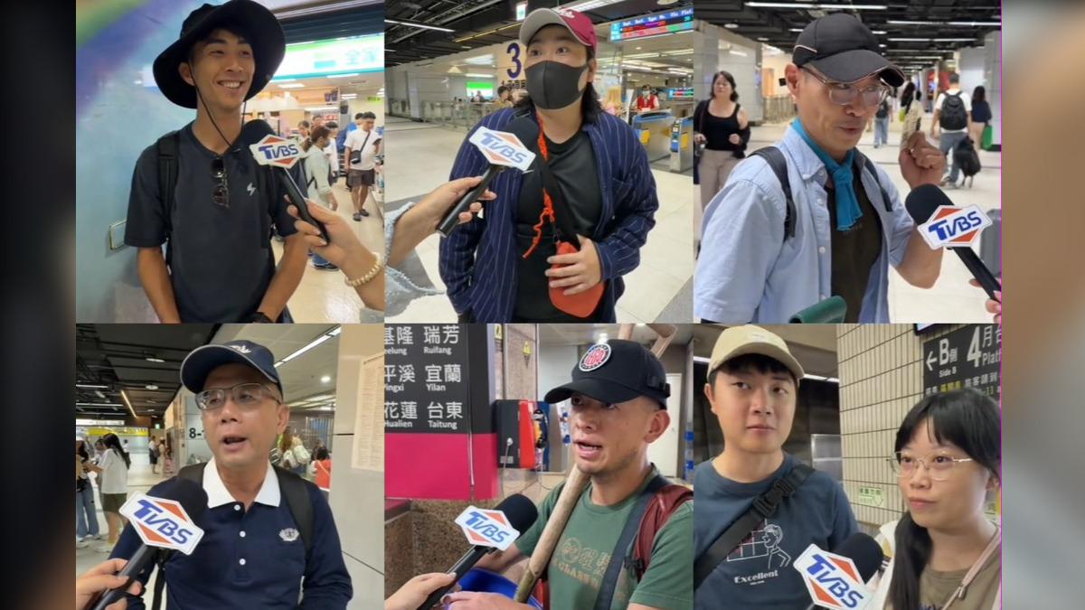 27日一早在台北車站，遇到不少民眾，都是要去花蓮光復救災。（圖／TVBS）