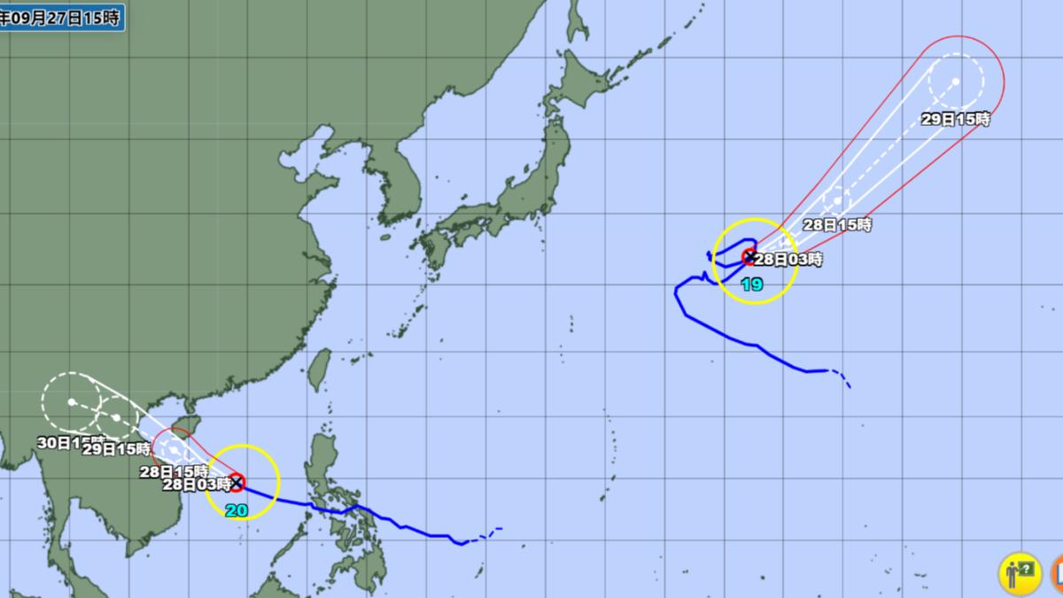 天氣/雙颱共舞!博羅依下周登陸越南 浣熊繞圈多日最新路徑曝