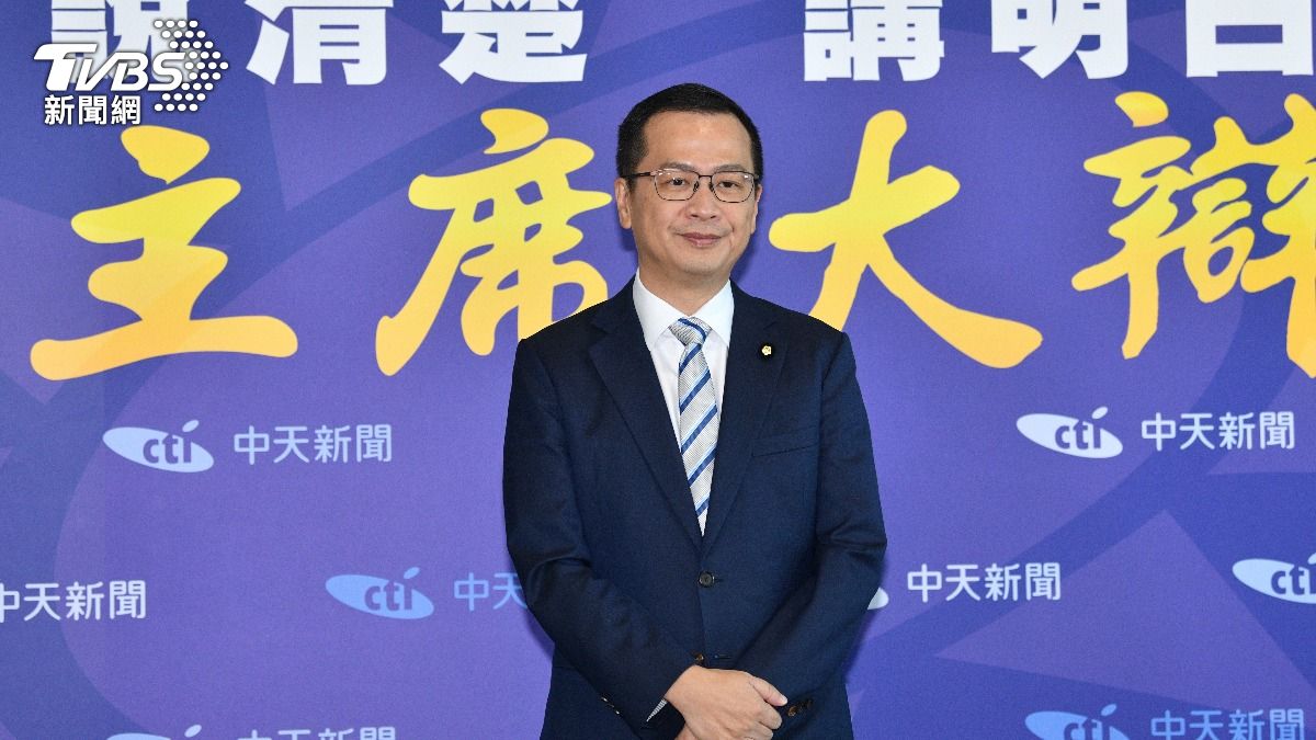 國民黨主席候選人羅智強出席辯論會。(圖/胡瑞麒攝)