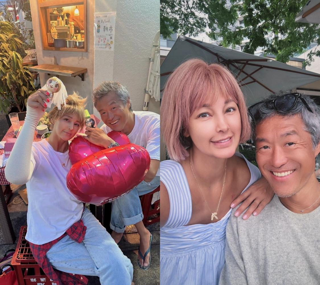 梅宮安娜跟同樣生過重病的世繼恭規閃婚。(圖/翻攝自梅宮安娜IG)