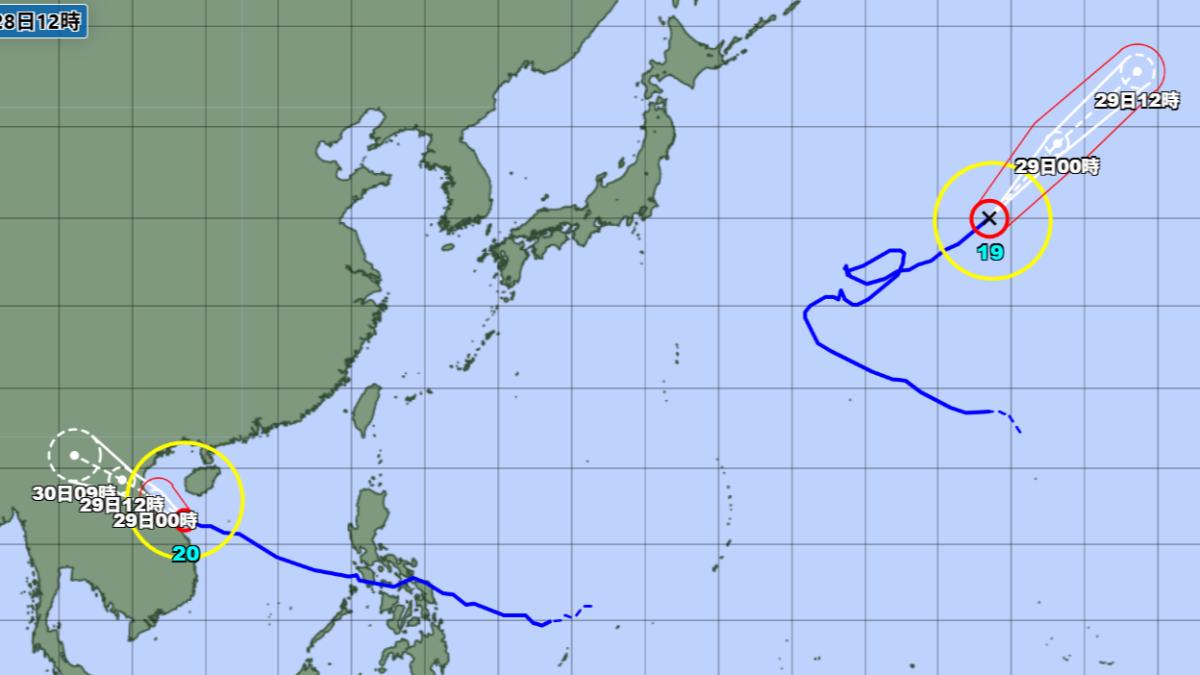 天氣/浣熊、博羅依颱風最新路線曝 日專家:下週恐現熱帶擾動
