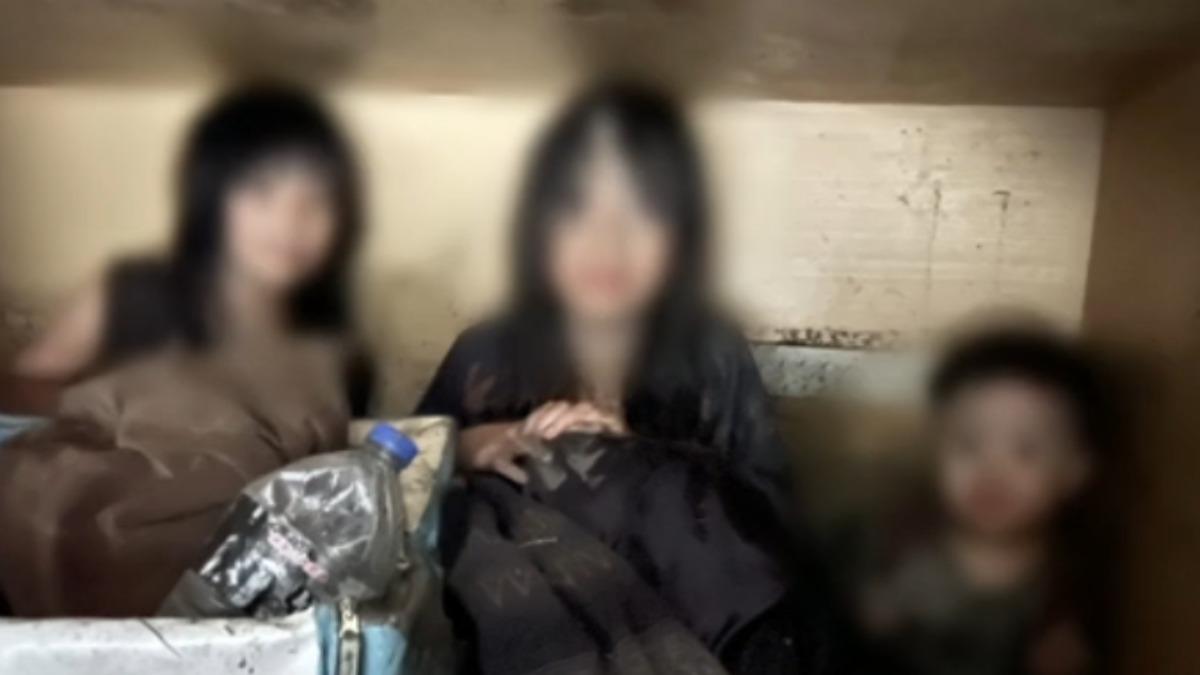 洪水漲剩頭露水面呼吸，母抱3孩躲衣櫃。(圖／家屬提供)