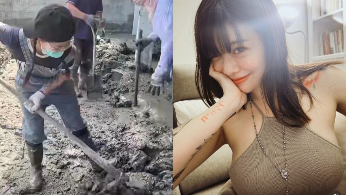 安迪愛女奔光復鄉救災!林吟蔚當鏟子超人 喊話:花蓮人不孤單