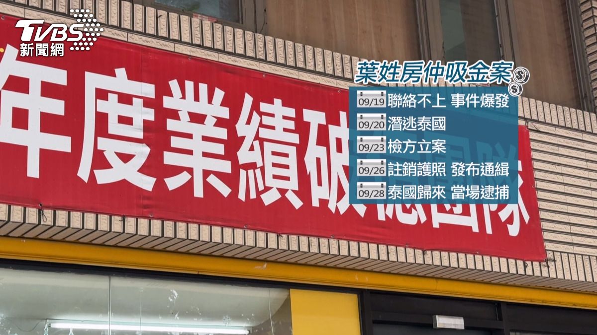 房仲負責人詐騙億元 潛逃泰國返台被逮。(圖/TVBS)