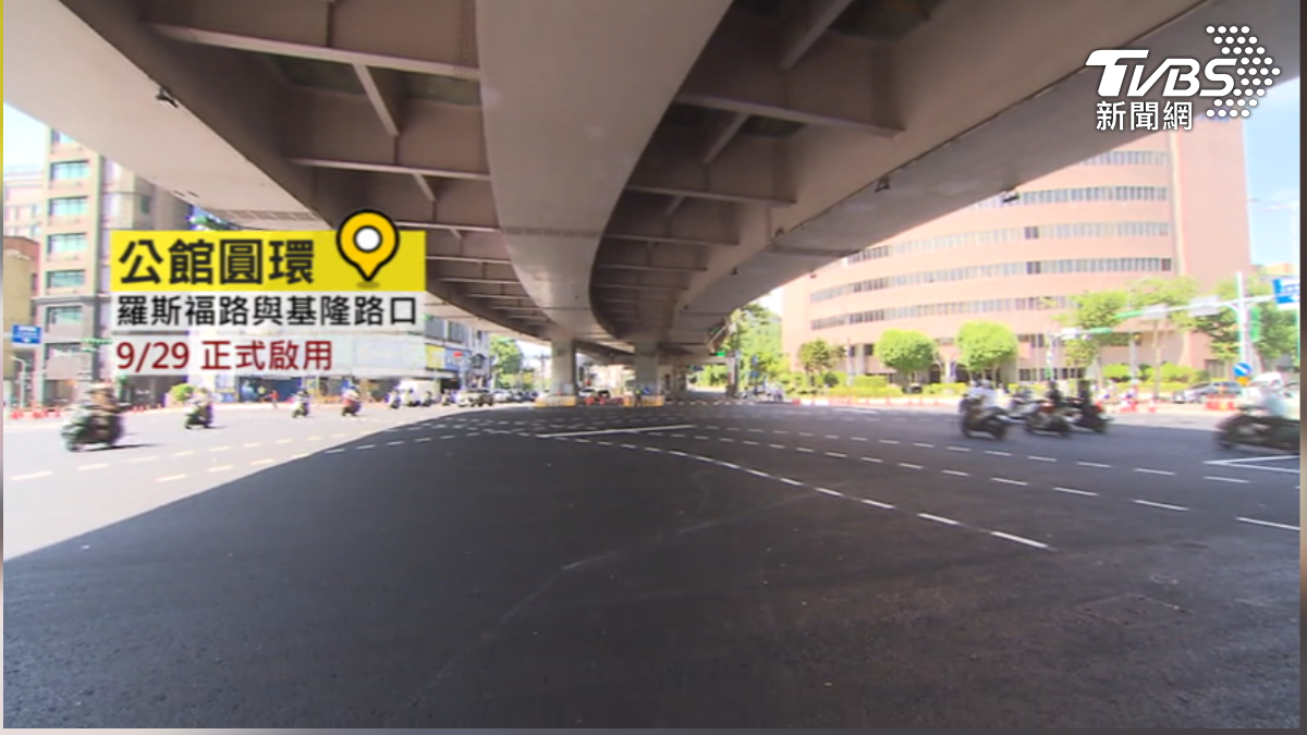公館圓環正式改為正交路口。（圖／TVBS）
