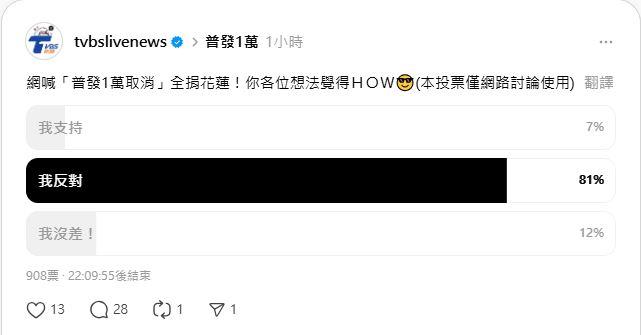 普發1萬,取消普發1萬,普發1萬捐款,普發1萬捐款花蓮,花蓮普發1萬,花蓮捐款,花蓮捐款方式,花蓮光復鄉,鏟子超人,普發一萬,全民普發一萬,賑災基金會,馬太鞍溪堰塞湖