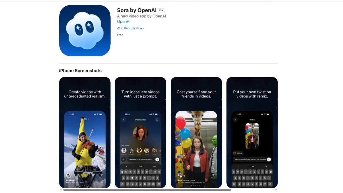 OpenAI新推Sora 2短影音平台! 堪稱AI版TikTok