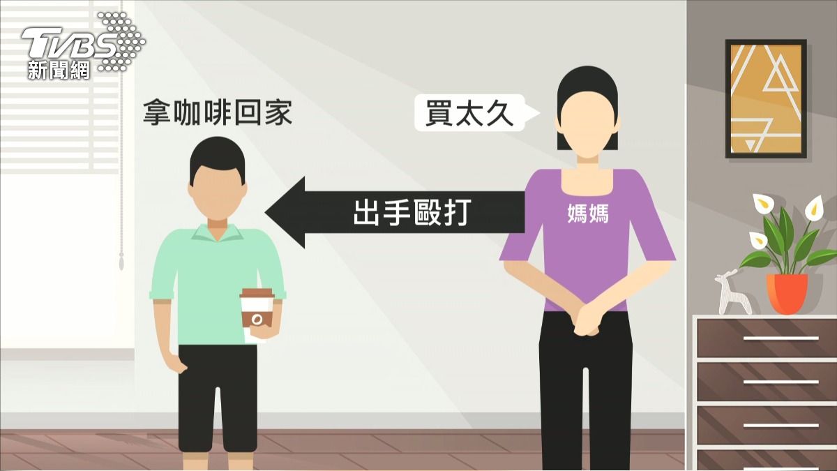 嫌12歲童買咖啡慢 狠心母虐打全身瘀青。(圖/TVBS)