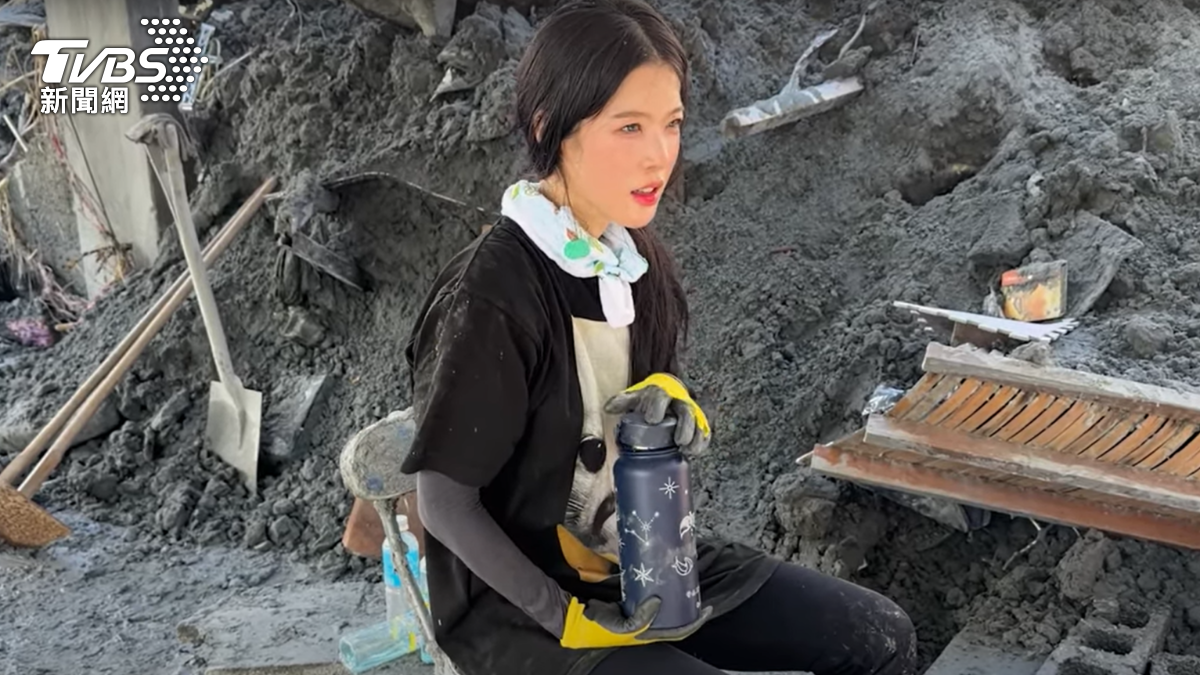 韓籍YTR李瑩珠,也投入救災行列,網友讚嘆「人美心更美」。(圖/攝自李瑩珠YT)