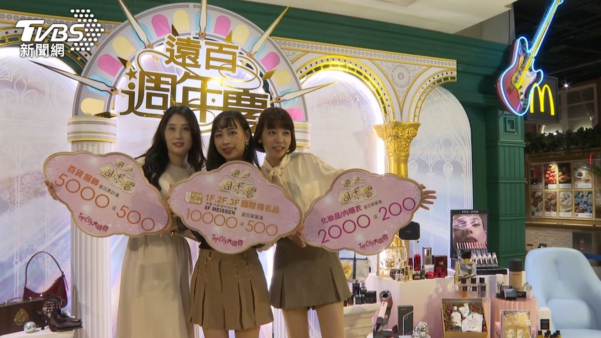 台中百貨互尬週年慶 小編神回引爆熱議。(圖/TVBS)