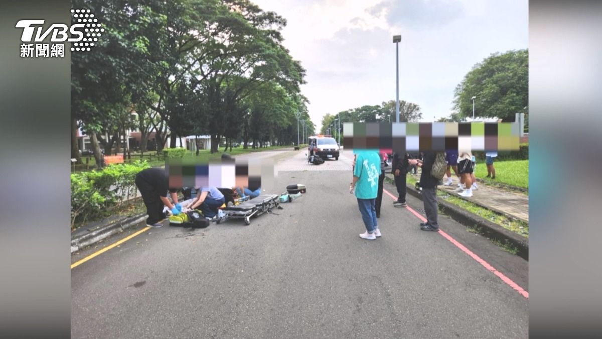 這已經是屏科大今年第二起死亡車禍,今年四月才發生有20歲的男大生追撞同校的碩士生(圖/TVBS)