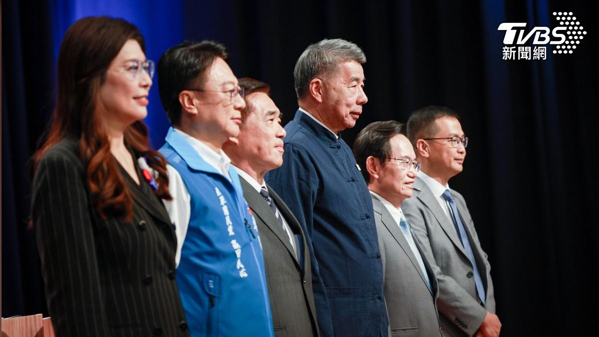 《TVBS》與《聯合報》主辦國民黨主席選舉電視辯論會登場。（圖／華子琛攝）