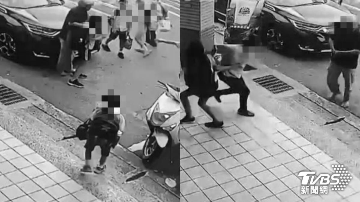 老師及時從邱嫌手中搶救女童。（圖／TVBS）