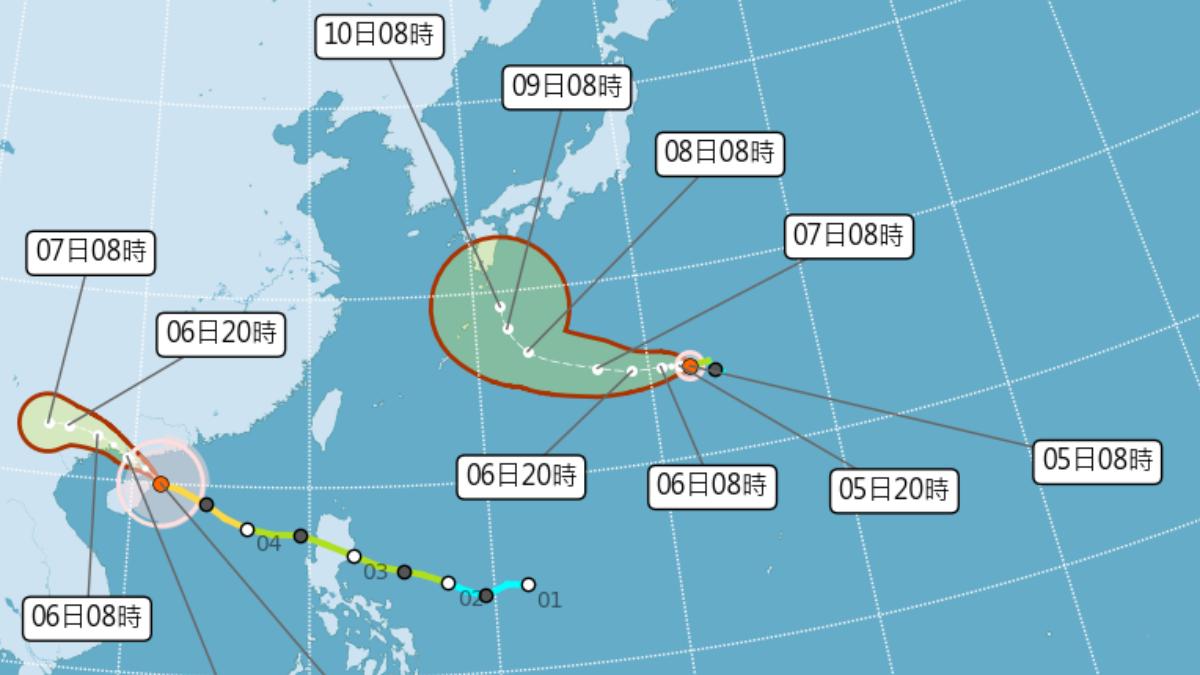 天氣/哈隆颱風路徑「大迴轉北上關鍵」曝 這2天水氣衝台灣