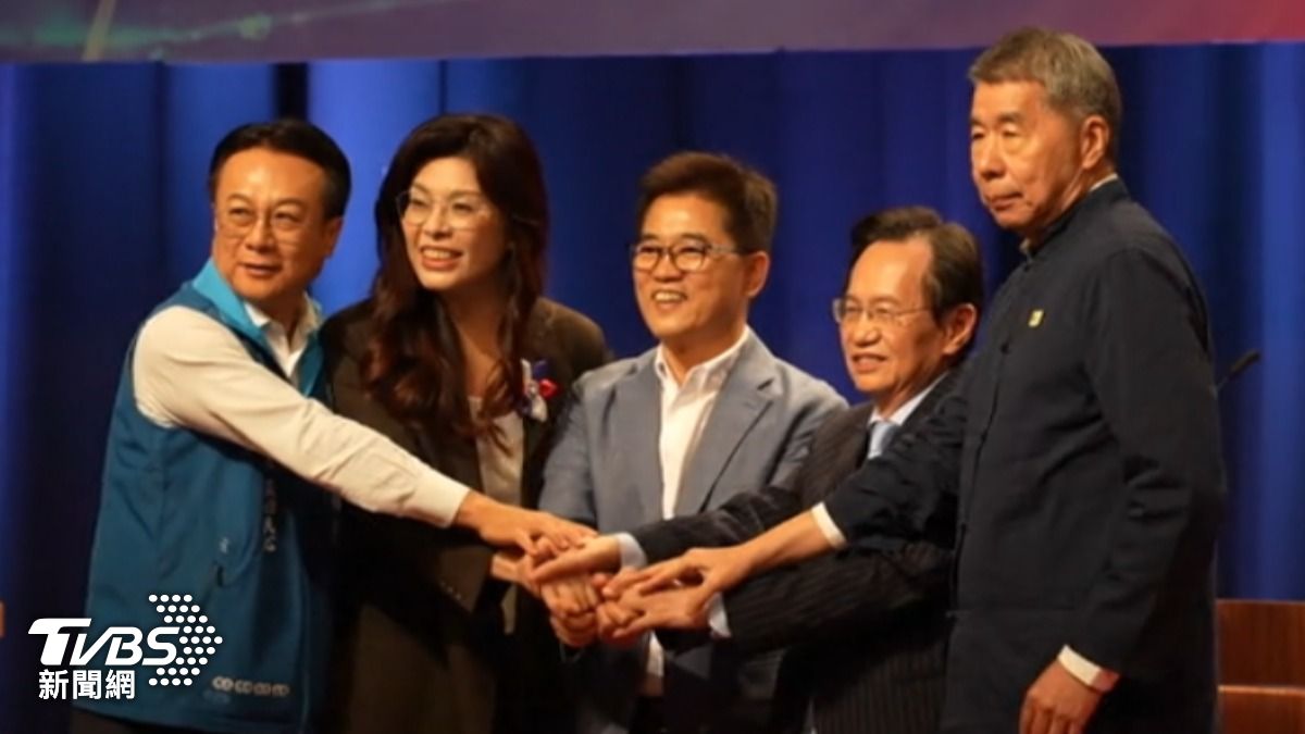 5號下午，國民黨舉行唯一一場黨主席電視政見說明會。(圖/TVBS)