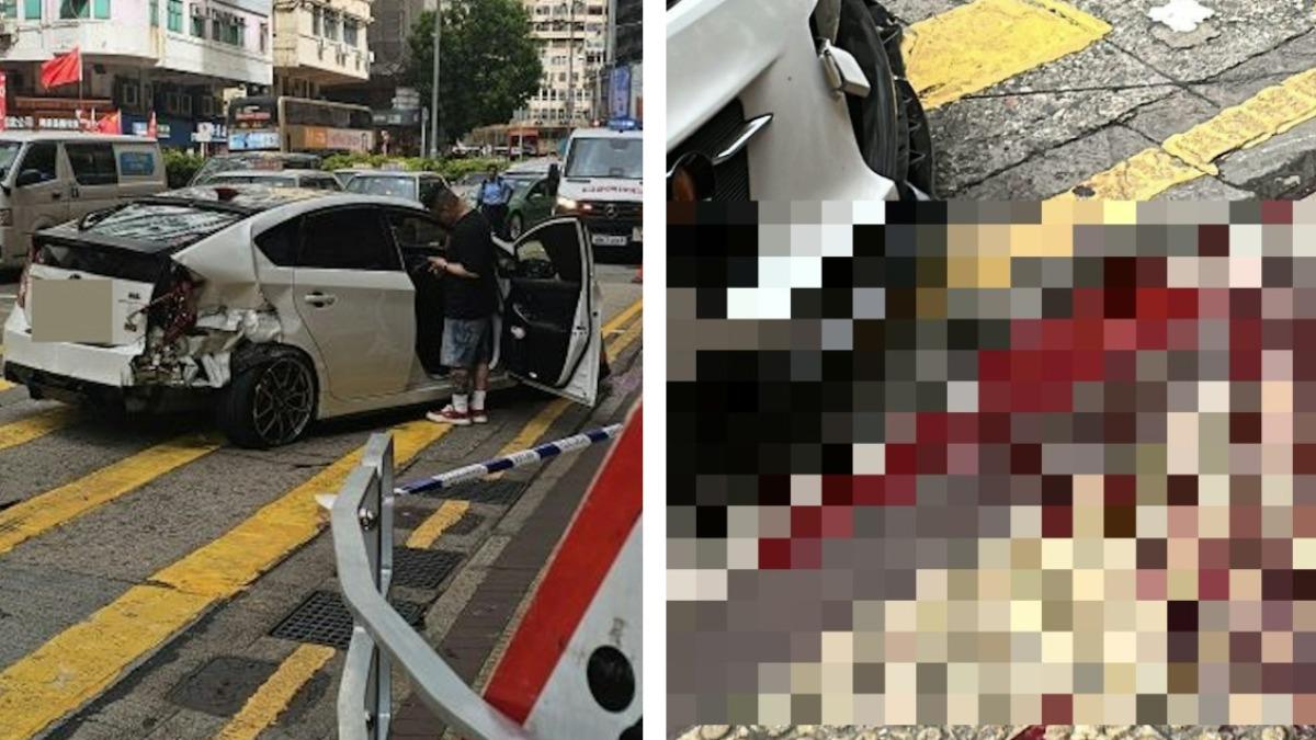 香港佐敦道5車連撞!司機疑吸毒釀8傷 老翁腳骨折倒地鮮血直流