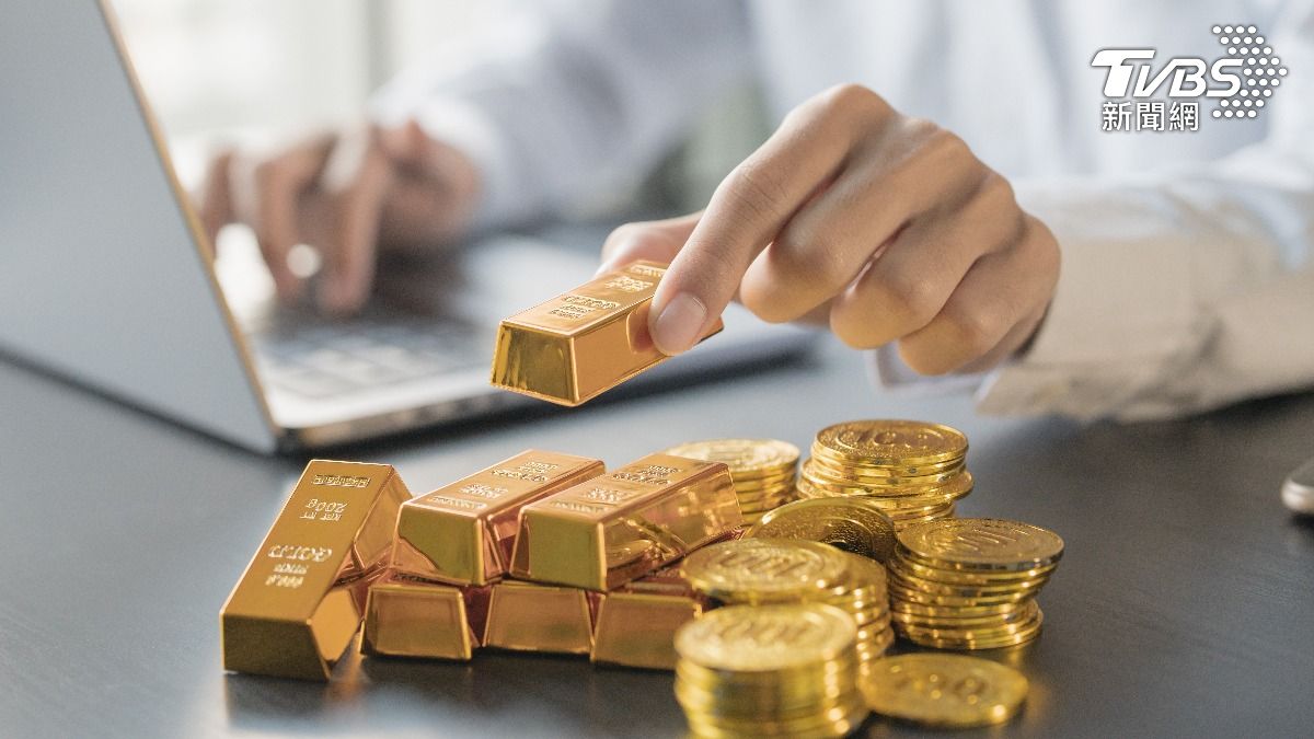黃金價格持續上漲。(示意圖/達志影像shutterstock)