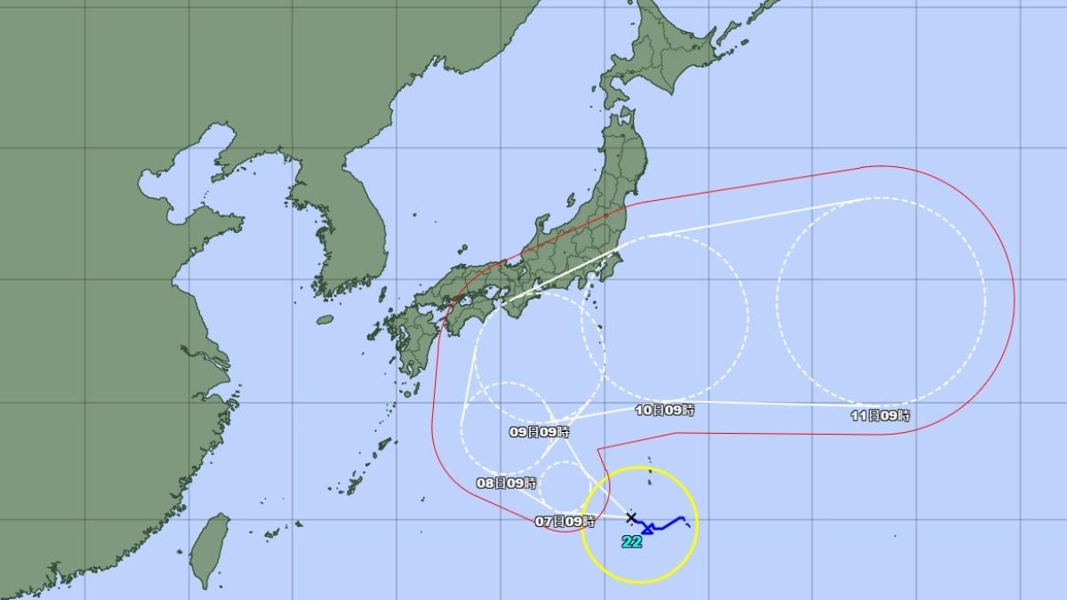 日氣象廳最新預測哈隆颱風 8日U型北轉9日達強颱等級