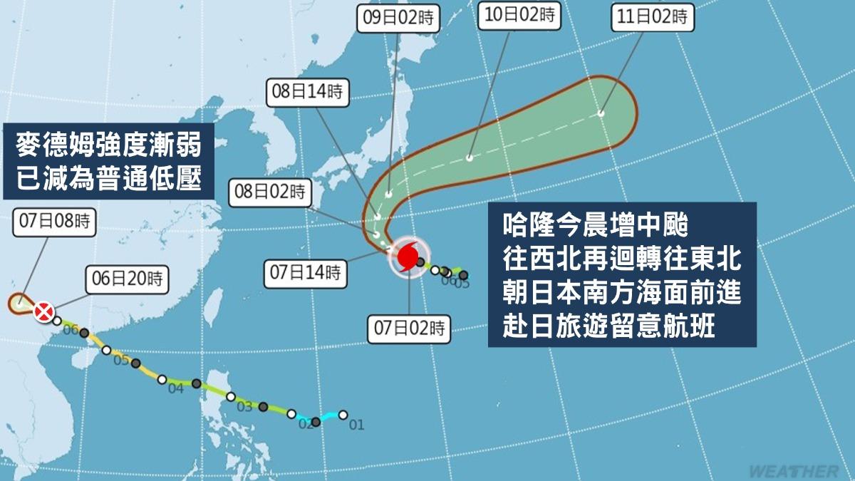 哈隆颱風對台無影響。（圖／TVBS）