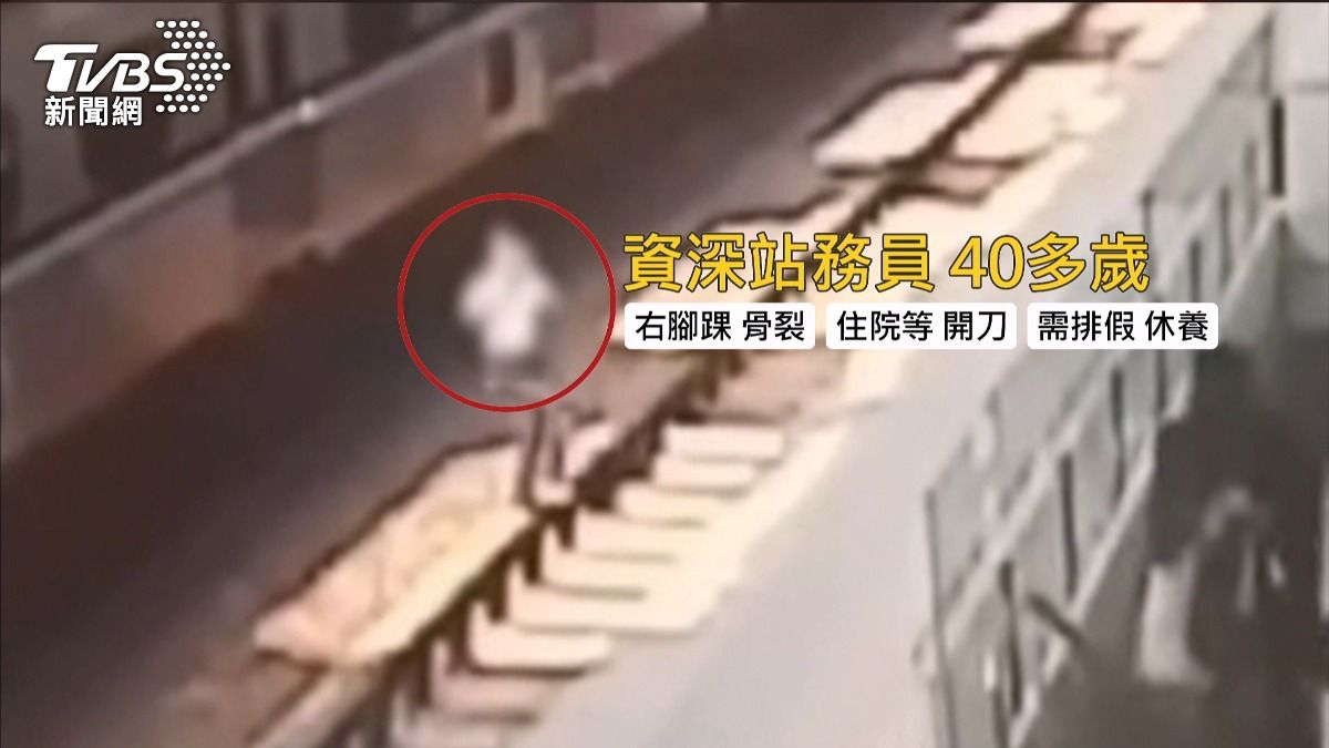  台鐵「代班」站務員查逃票！講嘸3句話 被推落鐵軌。(圖／TVBS)