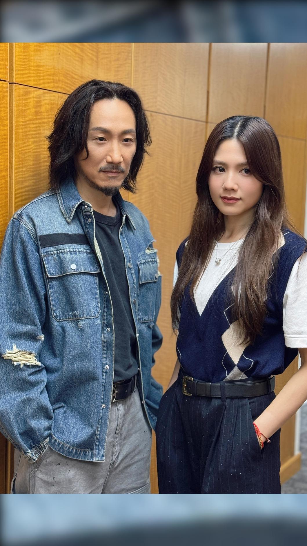 鄭中基、周秀娜為新片《阿龍》受訪。(圖/華映娛樂提供)