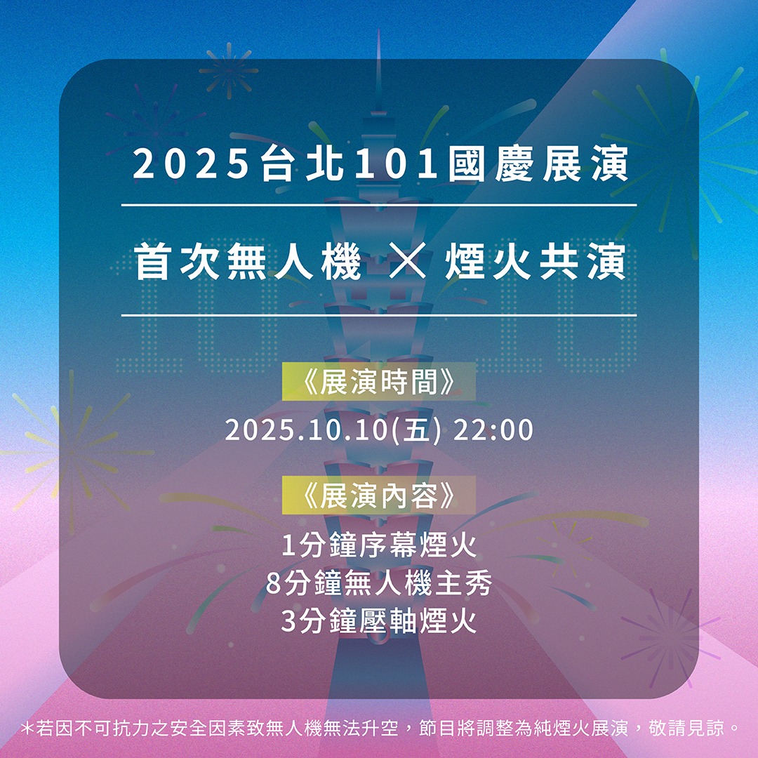 101國慶煙火時間-國慶煙火台北-101國慶煙火2025-101國慶無人機-2025國慶煙火台北